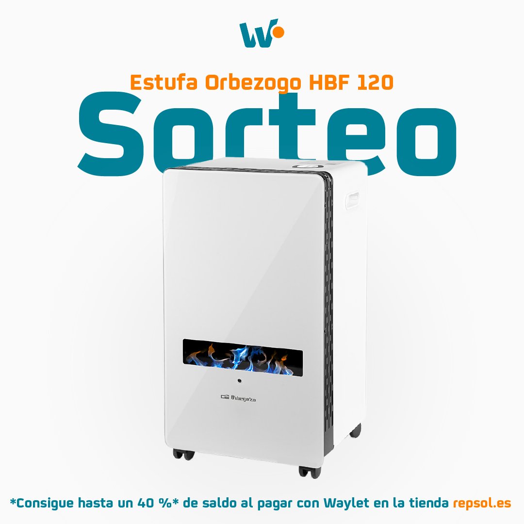 MyWaylet's tweet photo. ¡SORTEO DE UNA ESTUFA ORBEZOGO HBF 120! Disfruta de los días de frío con una buena estufa de la Tienda Online Repsol 🔥 https://t.co/8XPyAEqo7z