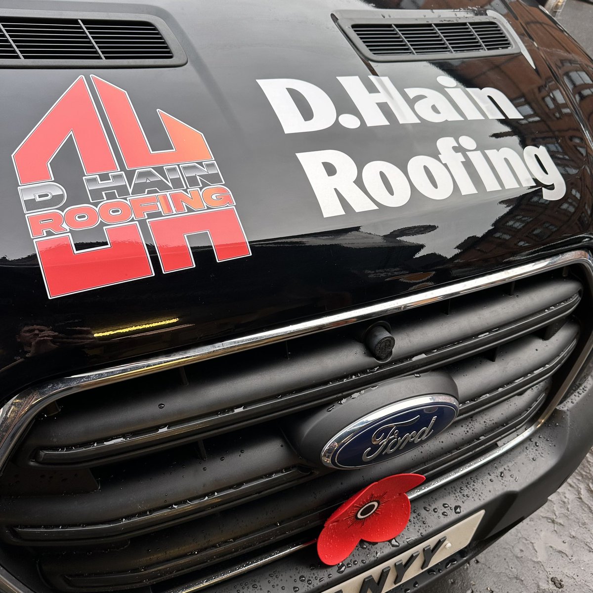 networksigns's tweet image. Van graphics installed earlier this week for D.Hain Roofing. Digi Printed logos &amp;amp; cut vinyl lettering 👌 #networksigns #vansignage