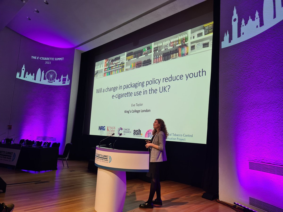<a href="/TattanBirch/">Harry Tattan-Birch, PhD</a> Our <a href="/EveTaylor22/">Eve</a> following on with a discussion of #ecigarette packaging in the UK #ecigsummit