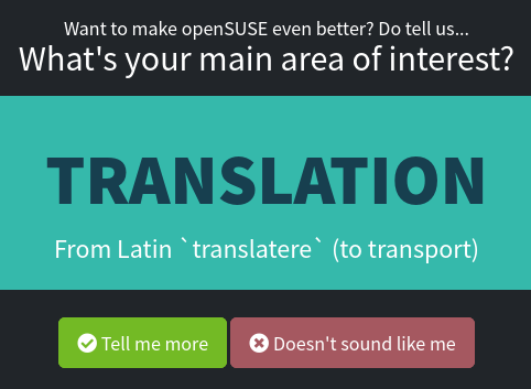 openSUSE's tweet image. Are you a #multilingual #opensource  enthusiasts? Do you want to share insights on #translating the projects you work on? Or foster contributions? The #Translations #DevRoom at #FOSDEM 2024 awaits. 🗣️📚  #Community #Localization. lists.opensuse.org/archives/list/…