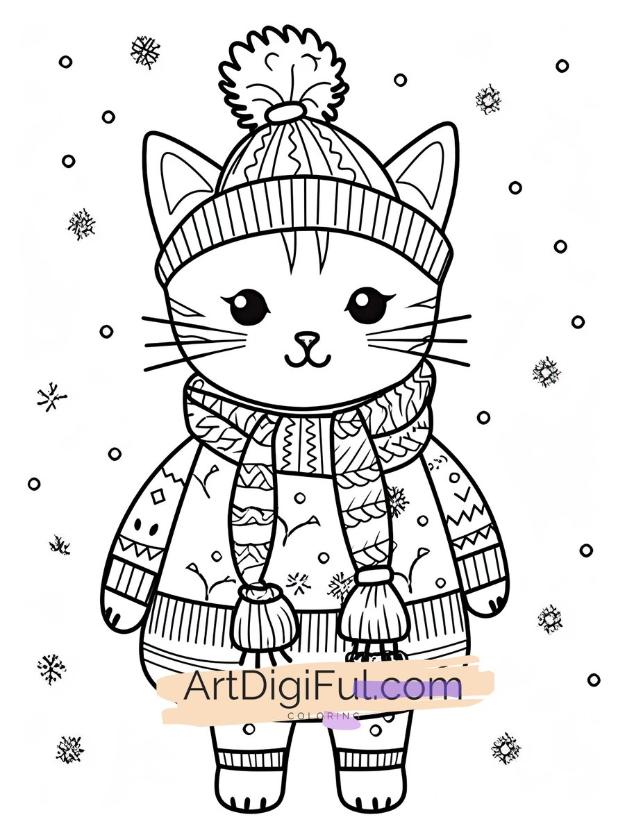 ArtdigifulAi's tweet photo. Get ready to add a splash of color to your Christmas with these purr-fectly festive designs. 🖍️📷 Perfect for cat lovers and coloring enthusiasts of all ages! 📷📷 Don't forget to share your colorful creations with us using  and #FestiveFelines! https://t.co/6xZtEw60YI