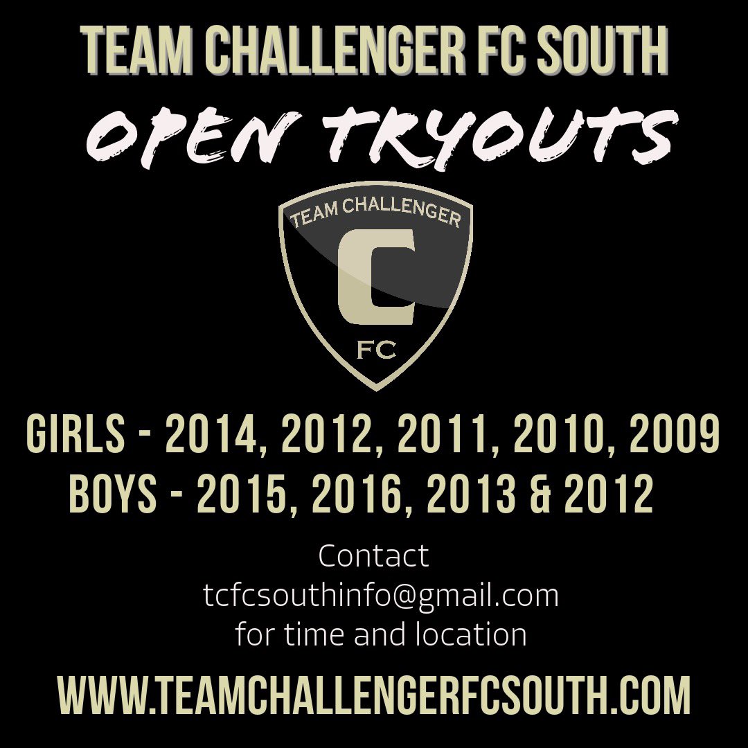 Looking for a new club? Come check out our #family! Register here! teamchallengerfcsouth.com/tryout-registr…