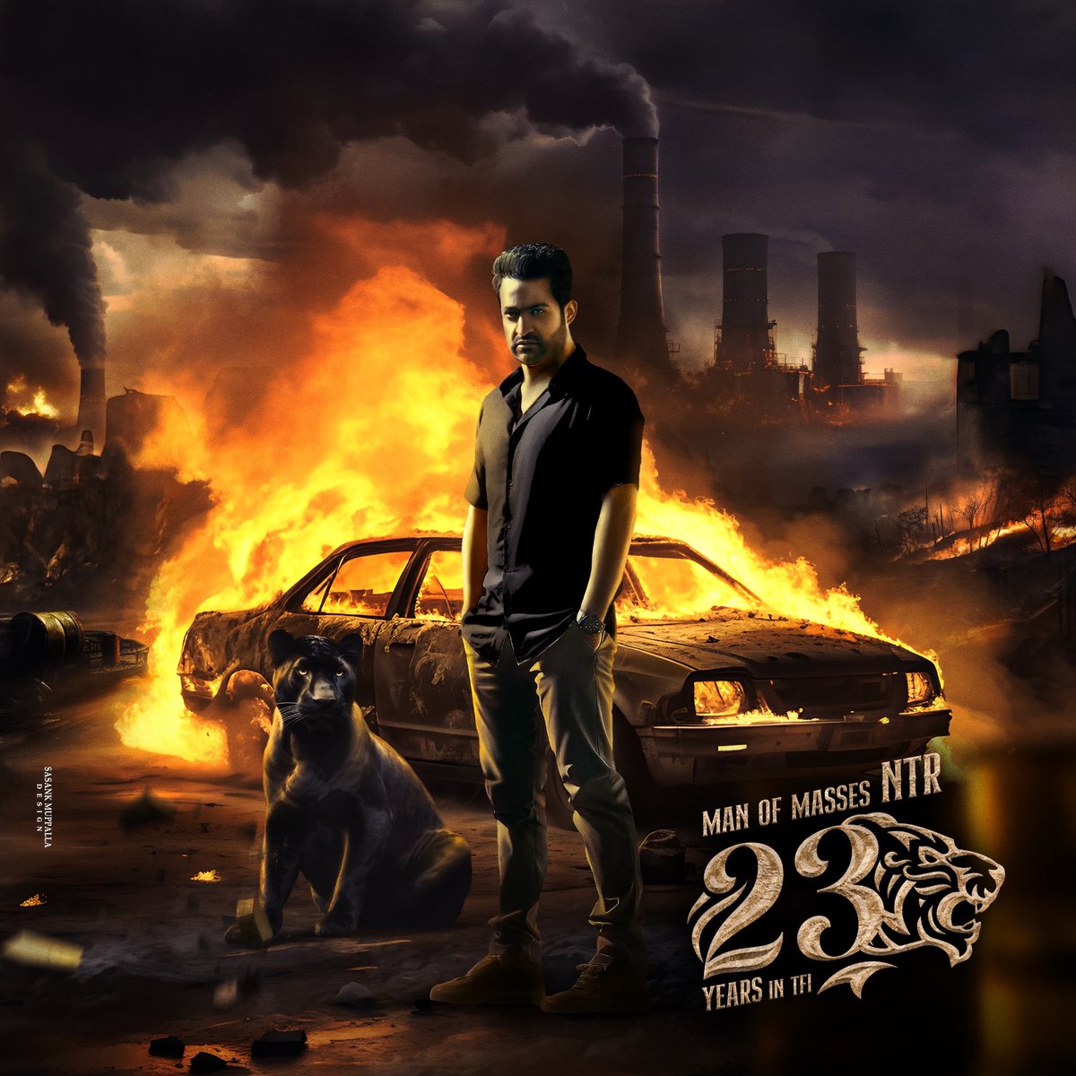 Koduri_526's tweet photo. Celebrating The Global Star @tarak9999 Journey with few more edits #23GloriousYearsOfNTR 

#ManOfMassesNTR #Devara #War2 https://t.co/knZ22d7uSv