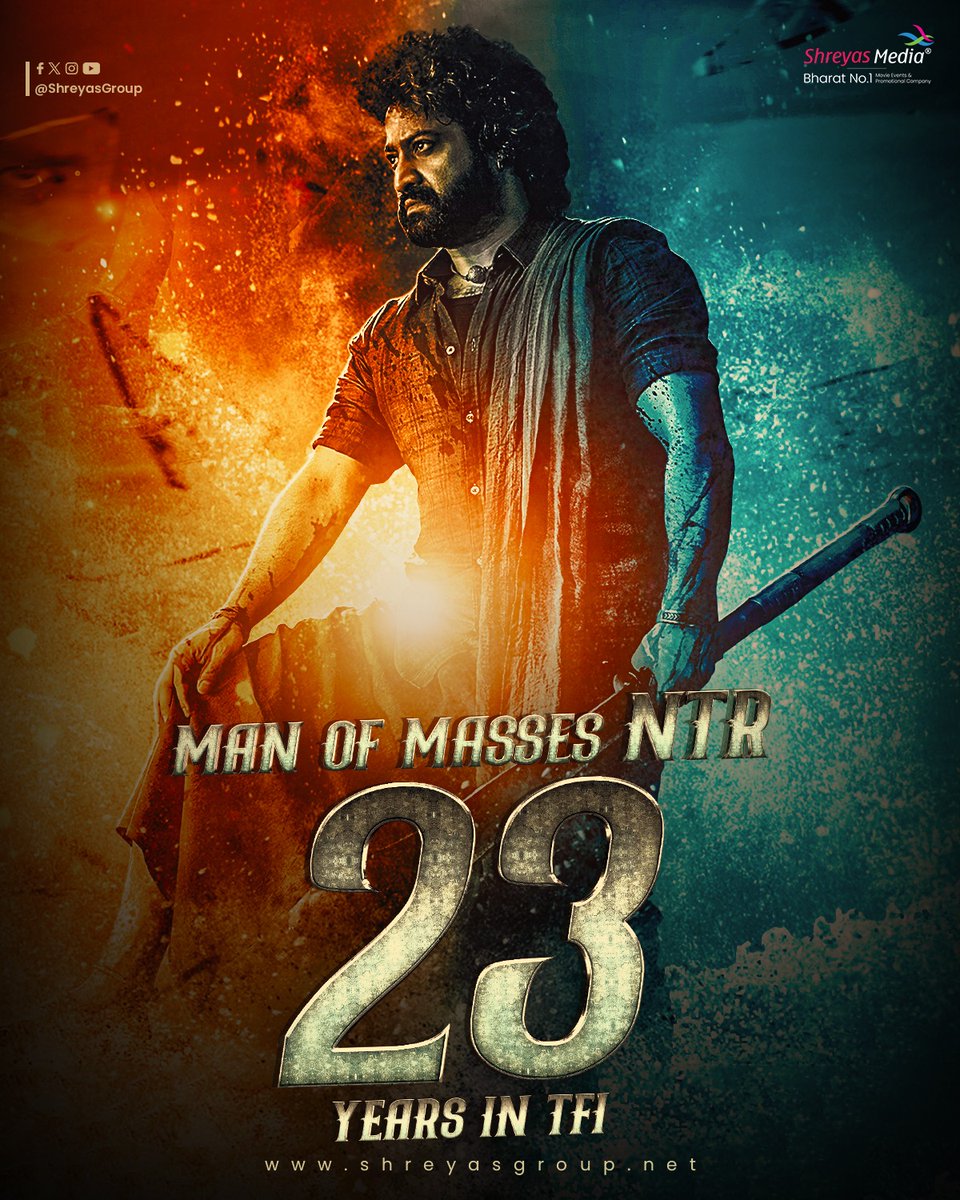 Koduri_526's tweet photo. Celebrating The Global Star @tarak9999 Journey with few more edits #23GloriousYearsOfNTR 

#ManOfMassesNTR #Devara #War2 https://t.co/knZ22d7uSv