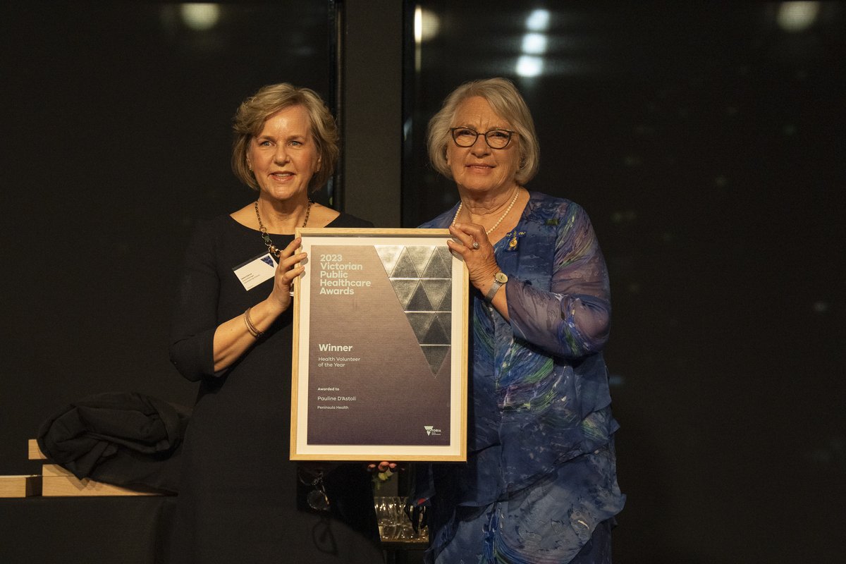 Victorian Department of Health (@vicgovdh) on Twitter photo Congratulations to Pauline D'Astoli OAM for winning “Health Volunteer of the Year.” Pauline has been a dedicated and passionate volunteer at <a href="/PeninsulaHealth/">Peninsula Health</a> for more than 6 years, working on various committees/projects, and advocating for consumers with empathy #VPHAwards Congratulations to Pauline D'Astoli OAM for winning “Health Volunteer of the Year.” Pauline has been a dedicated and passionate volunteer at <a href="/PeninsulaHealth/">Peninsula Health</a> for more than 6 years, working on various committees/projects, and advocating for consumers with empathy #VPHAwards