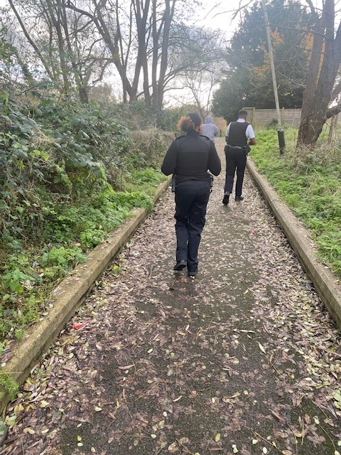 Whilst out on patrol today, the team conducted weapons sweeps in local green areas.