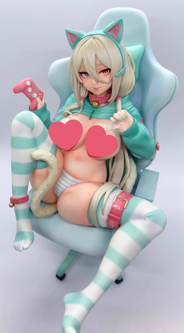 シロのフィギュアの完成版をいただきました〜!!めちゃクオリティ高くてムチムチな体型も最高です!!ペロッと出してる舌のツヤ感がいい…予約してくれた方に早く見てほしい…! 
