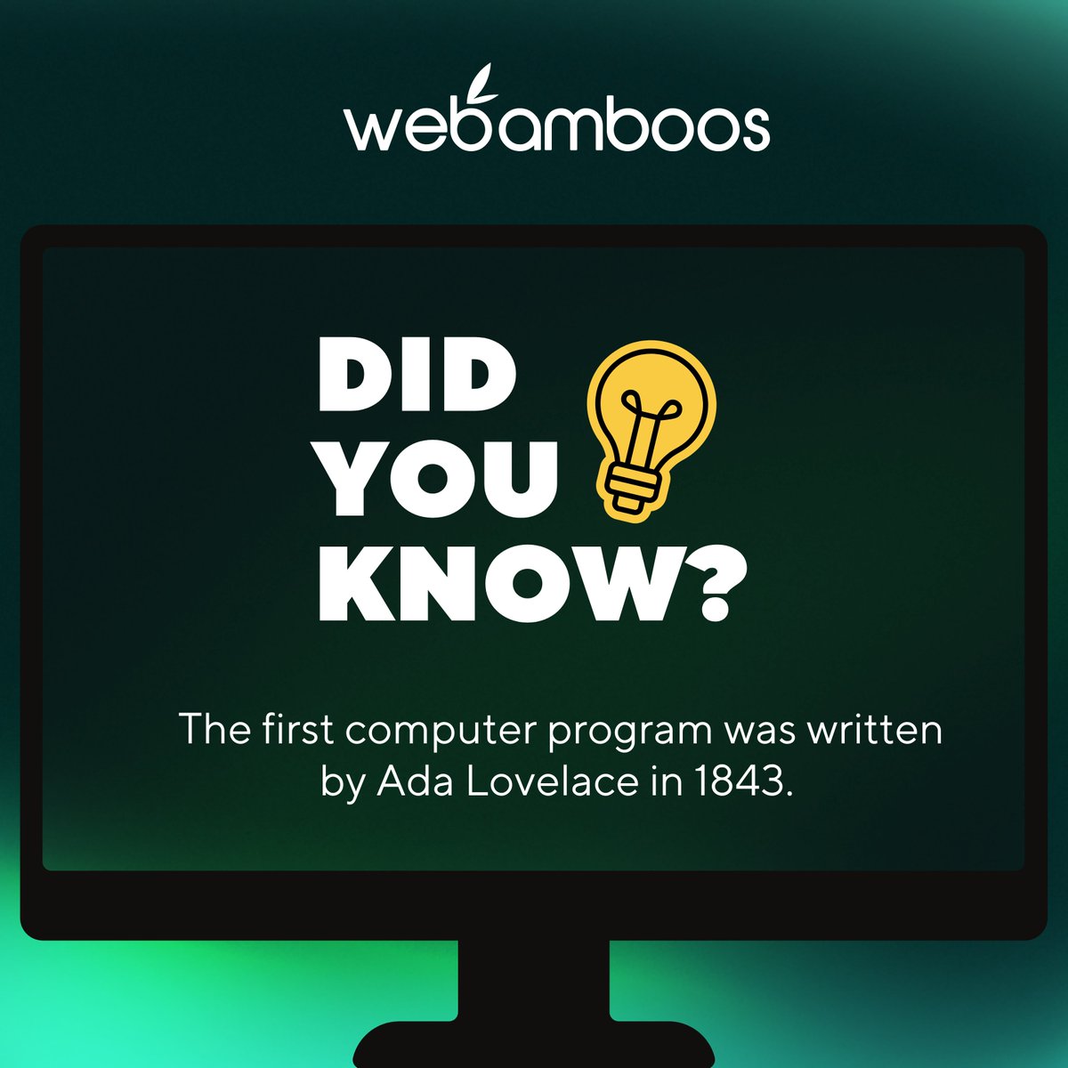 webamboos's tweet photo. 🚀✨ Embarking on a journey back to 1843 when Ada Lovelace, the visionary mathematician, pioneered the first lines of code for Babbage's Analytical Engine!

#TechInnovation #fact #DigitalRevolution https://t.co/3W4MvlhKB1