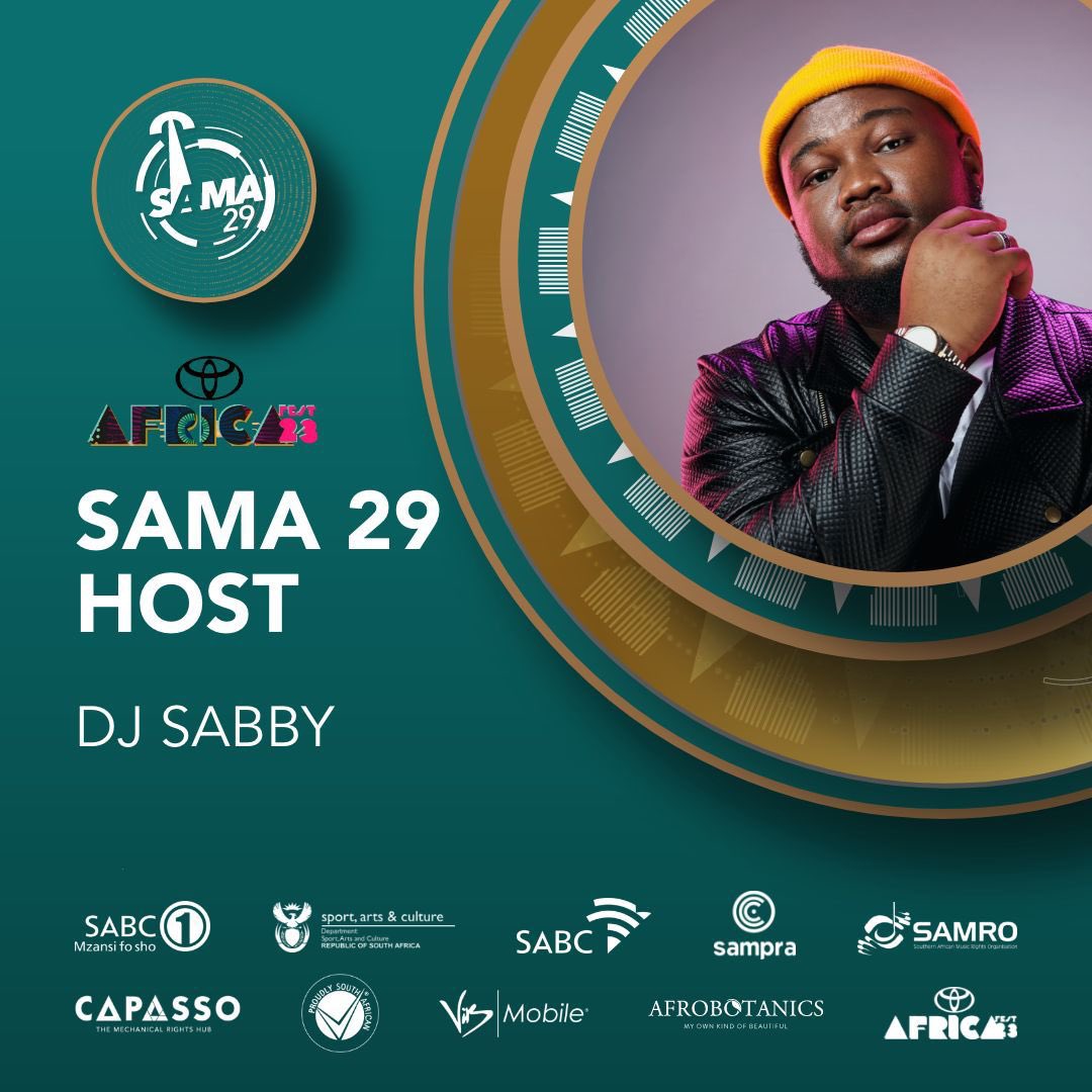 CapassoHub's tweet image. It's official - presenting to you the
#SAMA29 Main Host.

Radio and TV Personality, award winning broadcaster and The best thing Ever @dj_sabby !!!

📆18 Nov 2023 📍Sun Bet Arena, PTA

#SAMA29
#AfricaFest
#MusicHasltAll