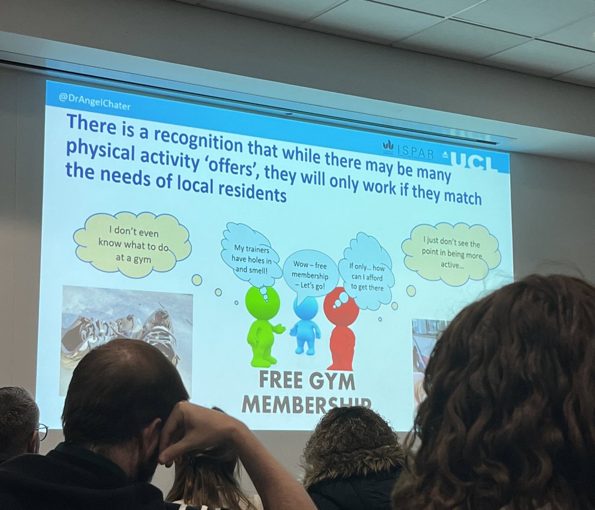 We’re starting off the sessions with a talk from <a href="/DrAngelChater/">Dr Angel Chater</a> discussing capability, opportunity and motivation within the behaviour change of moving more and sitting less 
#BASESCON23