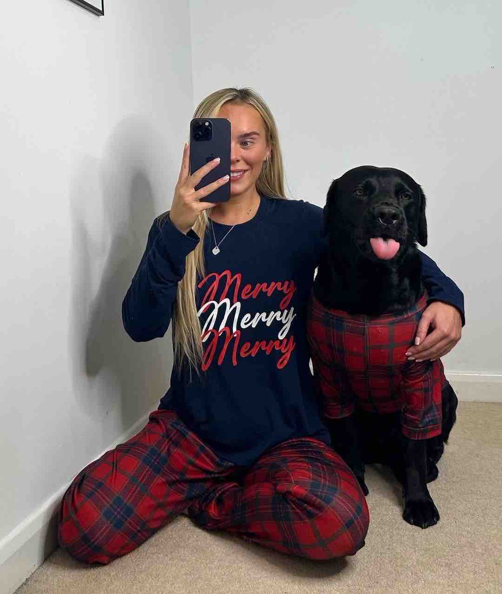 Match with your furry bestie🎅🎄 Our social executive <a href="/kylieharrisonn/">kylie</a> &amp; her adorable pup Milo look so cute wearing ‘Merry’ Tartan Print Matching Pj’s from <a href="/jacjossa/">Jac Jossa</a> Christmas Family Pj’s range❤️

Get in the Christmas spirit and head to our app or site to shop now📲