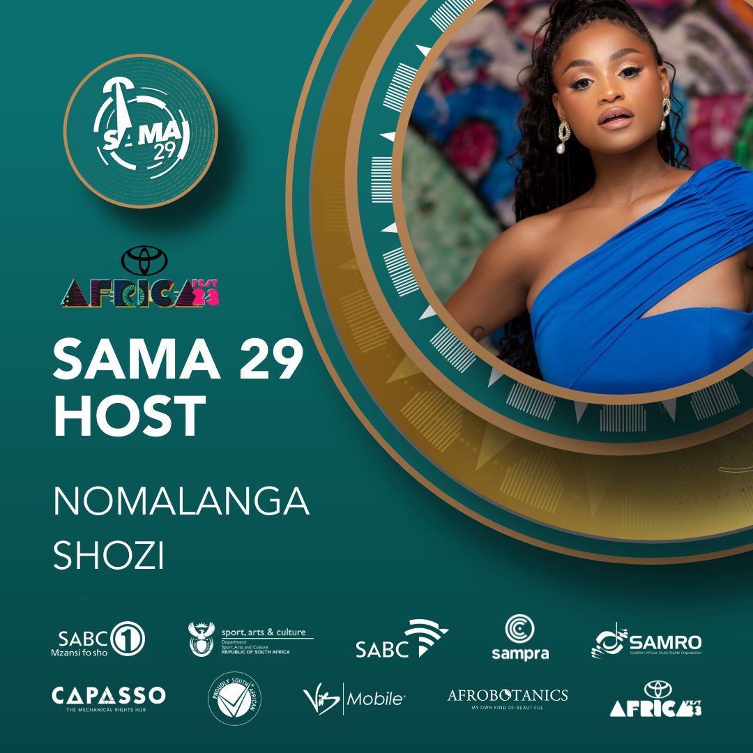 CapassoHub's tweet image. It's official - presenting to you the
#SAMA29 Main Host.

International Zulu Girl. South African actress, radio Dj and TV Personally Nomalanga Shozi @realnomalanga !!!

📆Nov 2023 📍SunBet Arena, PTA

#SAMA29 
#AfricaFest 
#MusicHasltAll