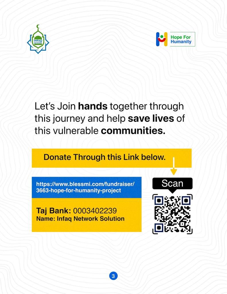 InfaqNetwork's tweet photo. We present to you our new Project 
The Hope for Humanity 

Project Name: Hope for Humanity, A Campaign for Empowering Orphans, Ensuring Clean Water and Fighting Hunger. 

#pleaseretweet #Tweet #share #post #support #DonateOrShare https://t.co/uoiBKhgeMv