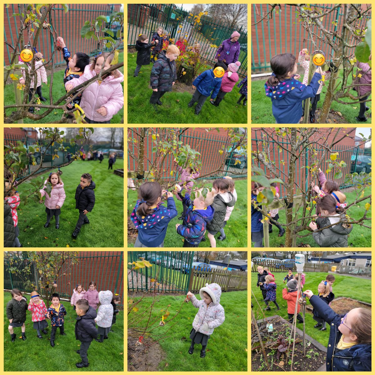 JamesBrindleyPS's tweet photo. On Tuesday, the nursery children made bird feeders. Today, we went for a walk around the school grounds to hang our bird feeders up.
#eyfs #nursery #percytheparkkeeper #onesnowynight #nickbutterworth #understandingtheworld #seasons https://t.co/s1dGwolEaS