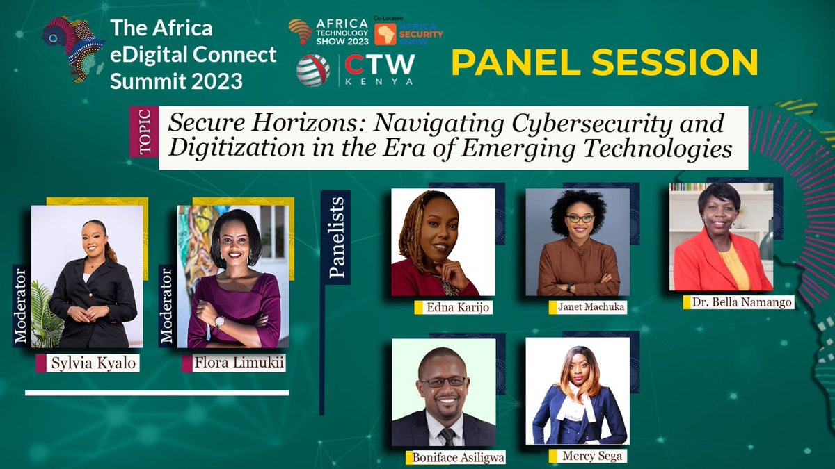 Jahmu__'s tweet photo. Today at #CTWKenya, @janetmachuka_ joins other panelists to discuss how to navigate cybersecurity and digitization in the era of emerging technologies.
Moderated by Sylvia Kyalo and @limukii_f at the #eDigitalConnectSummit https://t.co/IblnKhKXgy