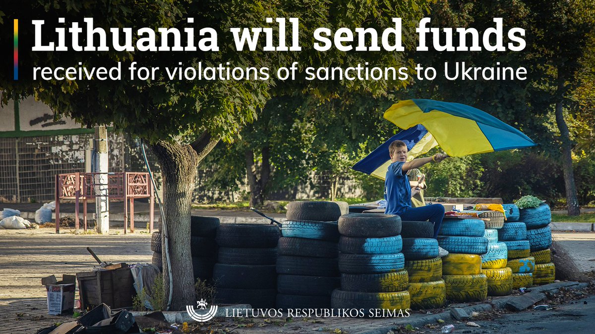 @LRSeimas decided that funds received from payment of fines for violations of international sanctions will be allocated to the reconstruction of #Ukraine.