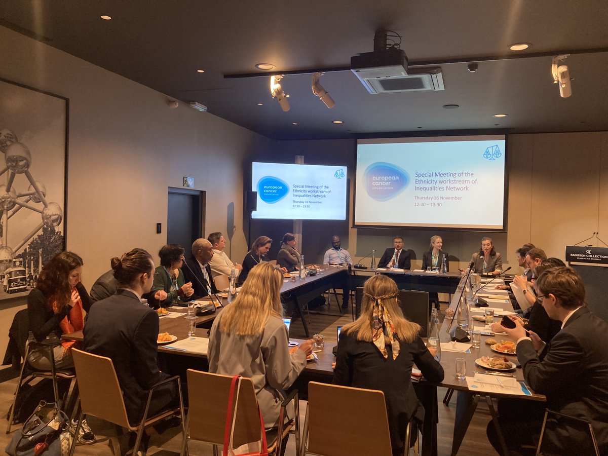 EuropeanCancer's tweet photo. #EuropeanCancerSummit 👉 During the special meeting of the Ethnicity workstream of Inequalities Network we are exploring ways to reduce cancer inequalities and ensure #QualityCancerCare for all patients. https://t.co/5hpimiLwcP
