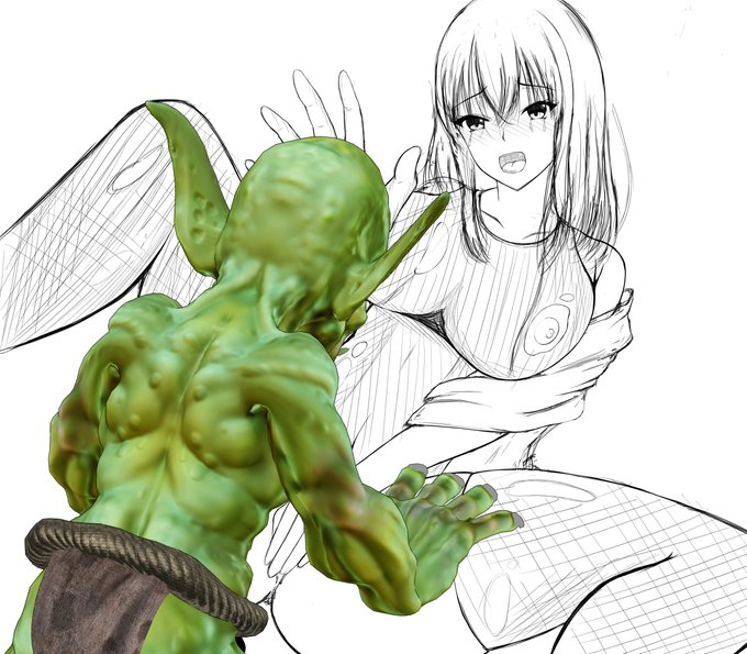 ゴブリンに襲われる女の子 