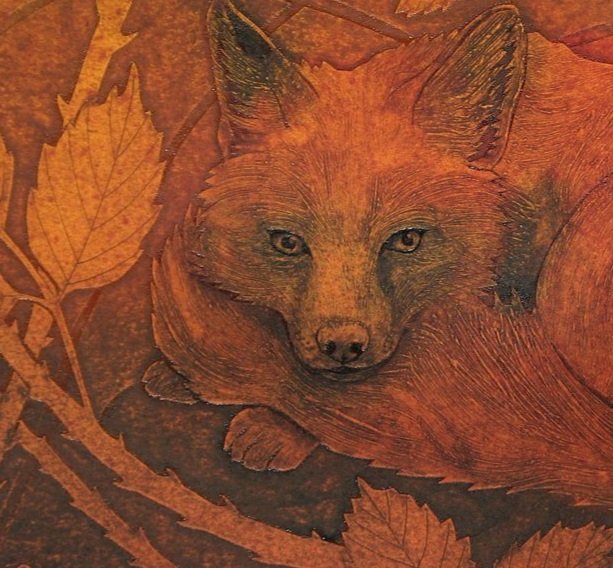womensart1's tweet photo. 'Protected' (detail) by Yorkshire born printmaker Hester Cox #WomensArt https://t.co/cV447cGl9e