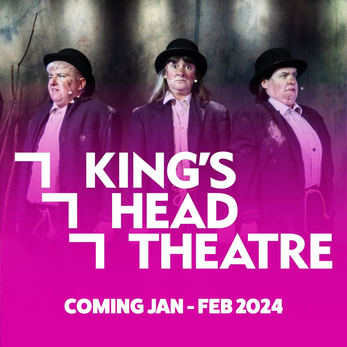 LONDON, WE ARE COMING FOR YOU!

After an incredible year of touring, we are kicking off 2024 with a 3 week run of GODOT IS A WOMAN at the iconic @kingsheadtheatre

Grab your bowlers, we’re ready.🕺🏻

9th-20th Jan
29th Jan-3rd Feb

Get your tickets now! 
🎟️ kingsheadtheatre.com/whats-on/godot…