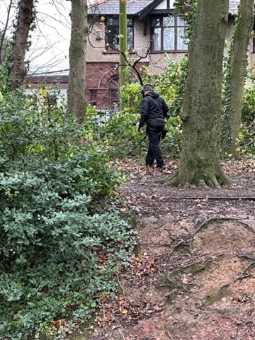GMPWigan's tweet photo. #OperationSceptre officers from the Wigan Neighbourhood team, and a volunteer, carried out searches with metal detectors. To discover any weapons that may have been stashed to be used in crime. The tactic was successful with four weapons being recovered and items of drug use. https://t.co/qPfrfOct9S