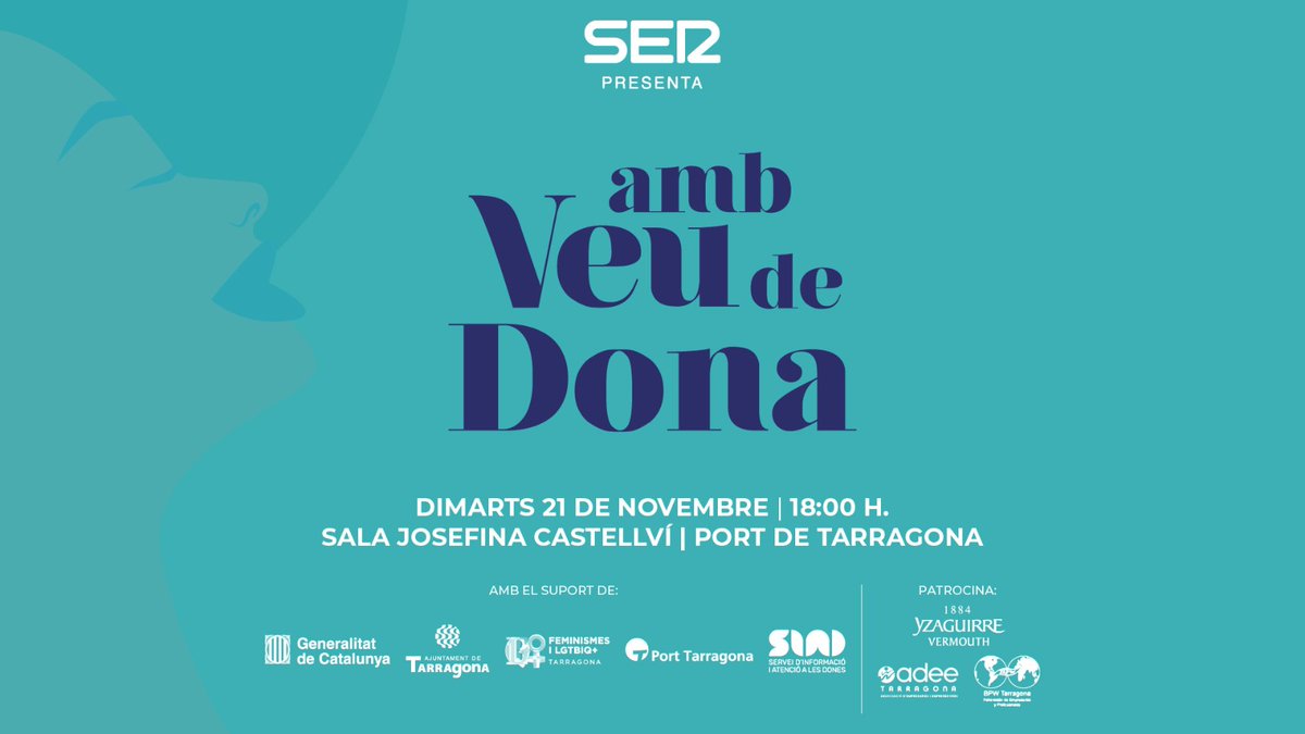 Cadena SER TGN-Reus (@ser_tgnreus) on Twitter photo 🟣La presència de la dona al sector industrial, el seu paper en la transició energètica o els plans d'igualtat seran alguns dels temes que centraran la jornada 'Amb veu de dona' a #Tarragona
♀🗓 21/11 al <a href="/PortTarragona/">Port Tarragona</a>. Inscripcions aquí 👇
cadenaser.com/cataluna/2023/… 🟣La presència de la dona al sector industrial, el seu paper en la transició energètica o els plans d'igualtat seran alguns dels temes que centraran la jornada 'Amb veu de dona' a #Tarragona
♀🗓 21/11 al <a href="/PortTarragona/">Port Tarragona</a>. Inscripcions aquí 👇
cadenaser.com/cataluna/2023/…
