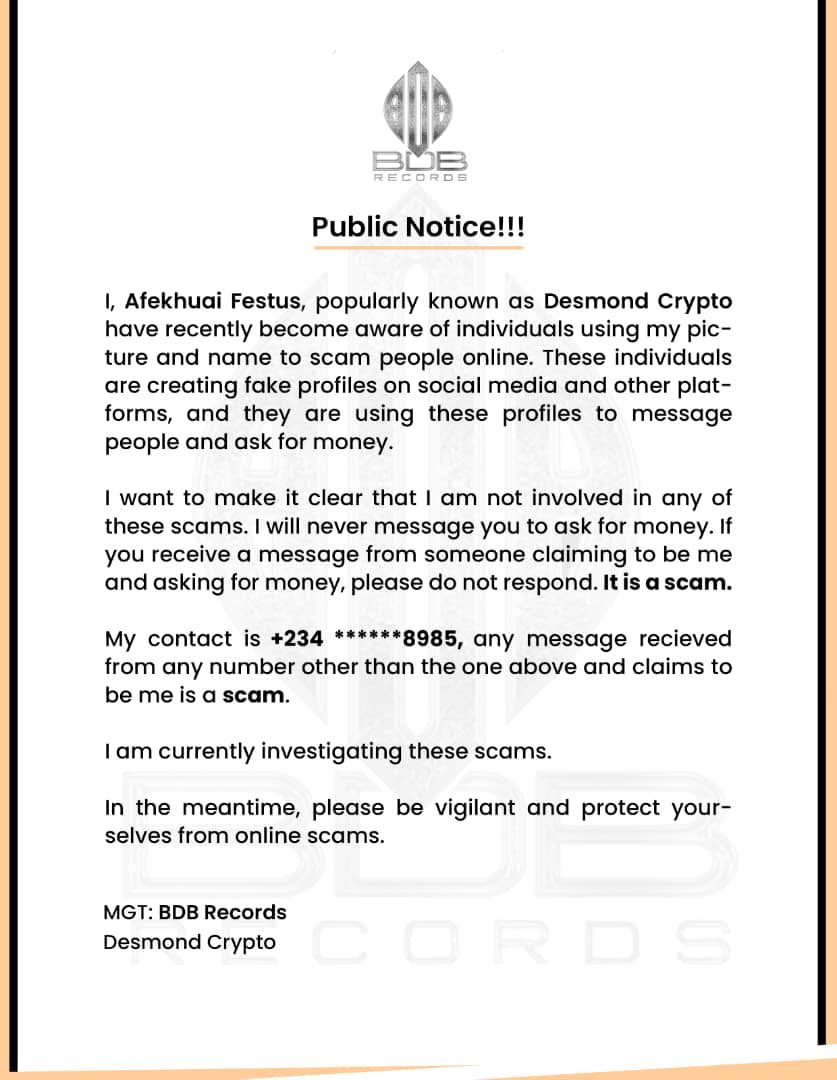 desmondcrypto1's tweet photo. After this post en! Dem still scam you en, na you just sabi 🙌 🌎 ❤️ https://t.co/1F4BwIeTWD