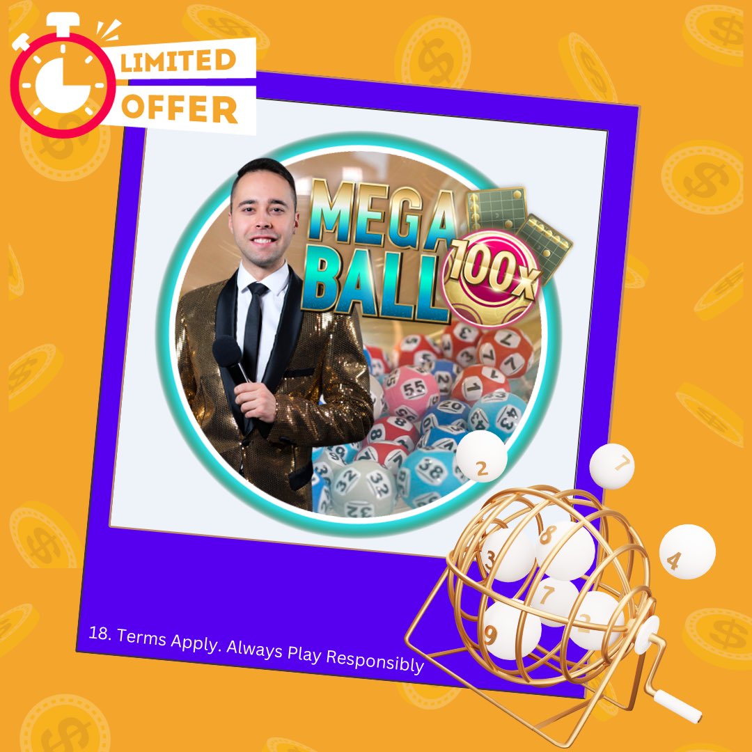 Dive into the excitement of Mega Ball, a thrilling lottery-style game offering big wins for small stakes! 🎱

Get ready for more fun: 8 lucky players will reel in a £50.00 prize each! 🎉 Play now for your chance to win! bit.ly/3qGFRBS 

#megaball #GameShowFun