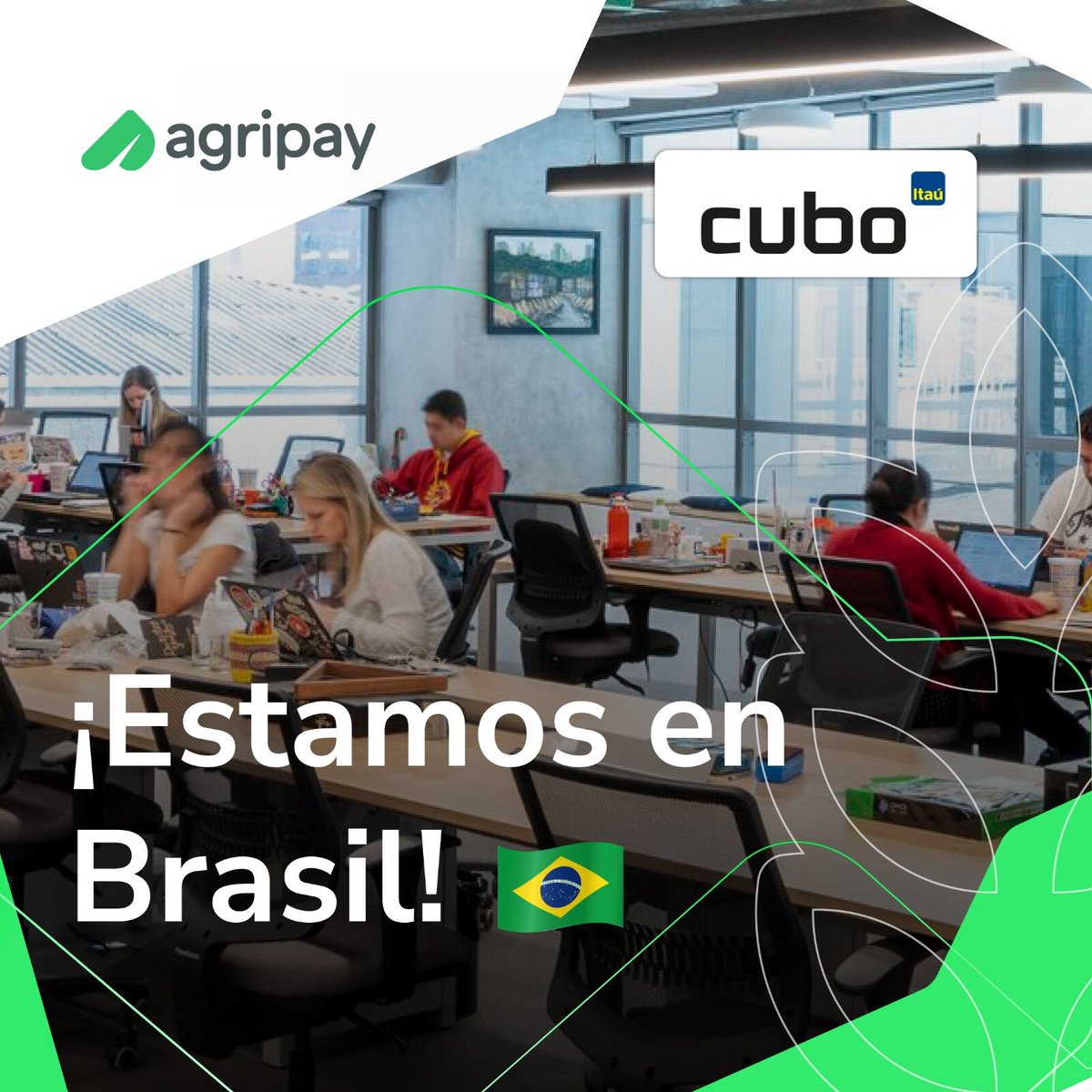 agripay_ar's tweet photo. ¡Excelentes noticias! 🎉 Agripay ha comenzado oficialmente sus operaciones en Brasil y estamos emocionados de compartir esta noticia contigo. Estamos ubicados dentro del Cubo Itaú, listos para dar inicio a nuestro plan de expansión regional.  #CUBOITAU #AGRIPAYLATAM https://t.co/jOmU0XGmfC