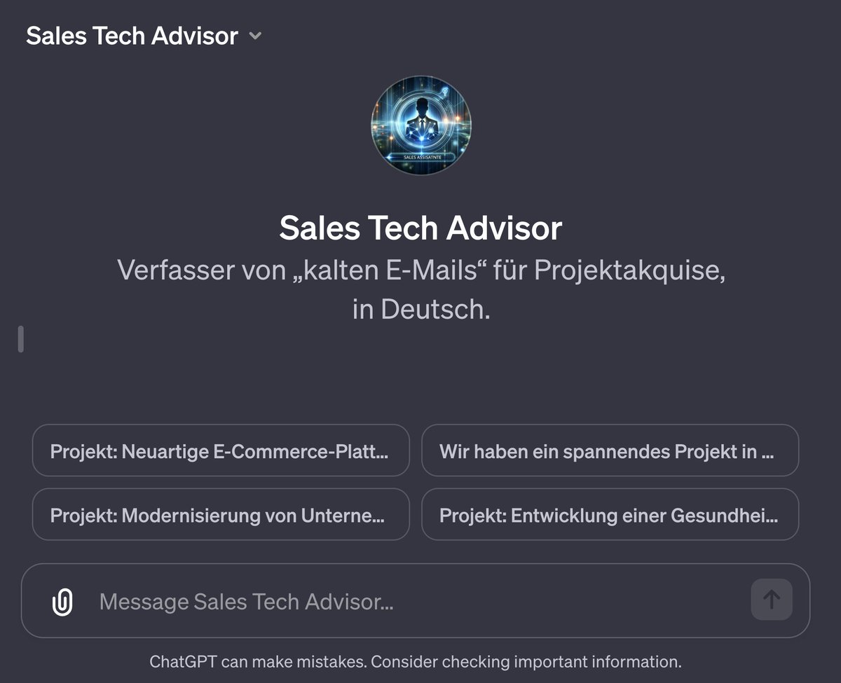 We’ve created a custom GPT-powered assistant that knows everything about our company, pitch, focus areas, and employee profiles. 📷 This amazing helper finds the perfect colleagues for projects and generates tailored email texts for our sales team. 
 #GPT #customgpt #openai
