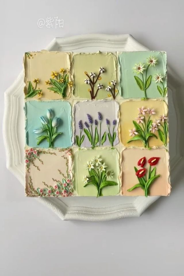 300moods's tweet photo. Flower garden inspired cake 🍰 https://t.co/DrT8MrEE4z