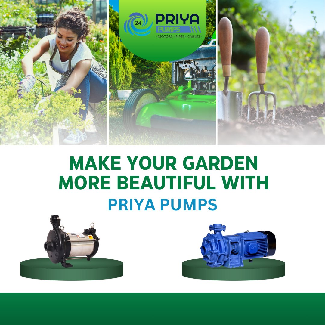 Transform your garden into a masterpiece with the magic touch of Priya Pumps. 💚✨ Unleash the beauty of nature with every drop. #PriyaPumps #GardenEnchantment #NatureInnovation