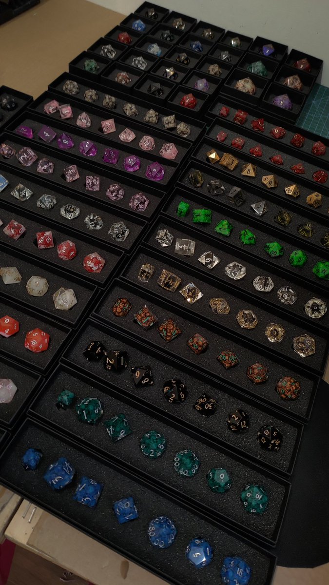 Sometimes I want to keep them all  to myself lol 😅 
#handmade #dice #dnd