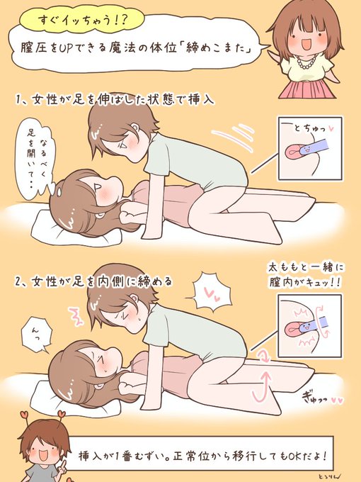 簡単に締まりが良くなる体位♡ 