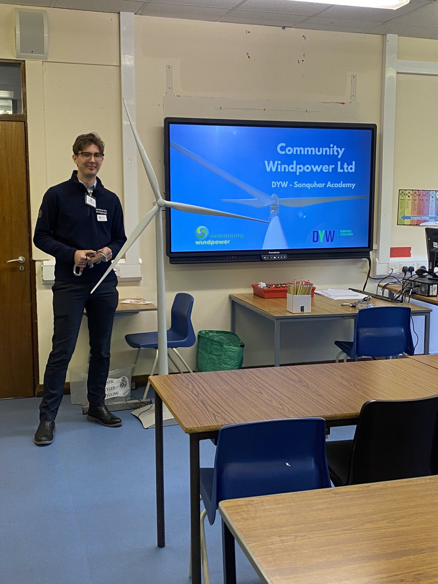 sanquharacademy's tweet photo. Today S1-S6 are involved in a work ready day @DYWDG @DYWScot hearing from various employers. My group just had an interesting talk from Community Wind Power. Big thank you to #MrRowe for organising this big event! https://t.co/5CtFmn3jao