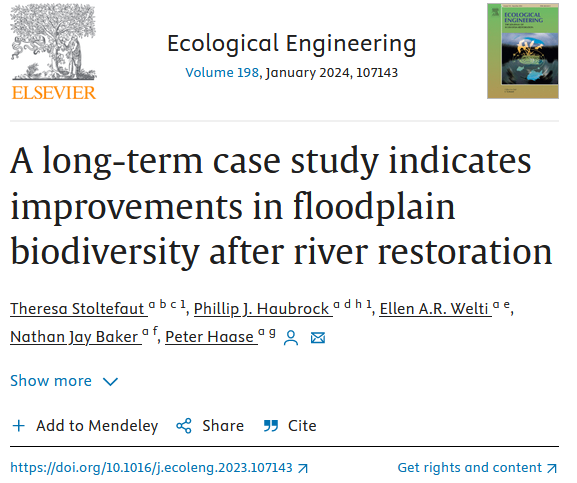 HaubrockPhillip's tweet photo. 🚨Our new study on the impact of river and floodplain restoration on floodplain biota is now published ! 📚. #Ecology #RestorationScience #ResearchReads

🔗 Link to the study: https://t.co/OSF7SeGUUI 📖 @Senckenberg @geobiodiversity https://t.co/LZSCCx05v0