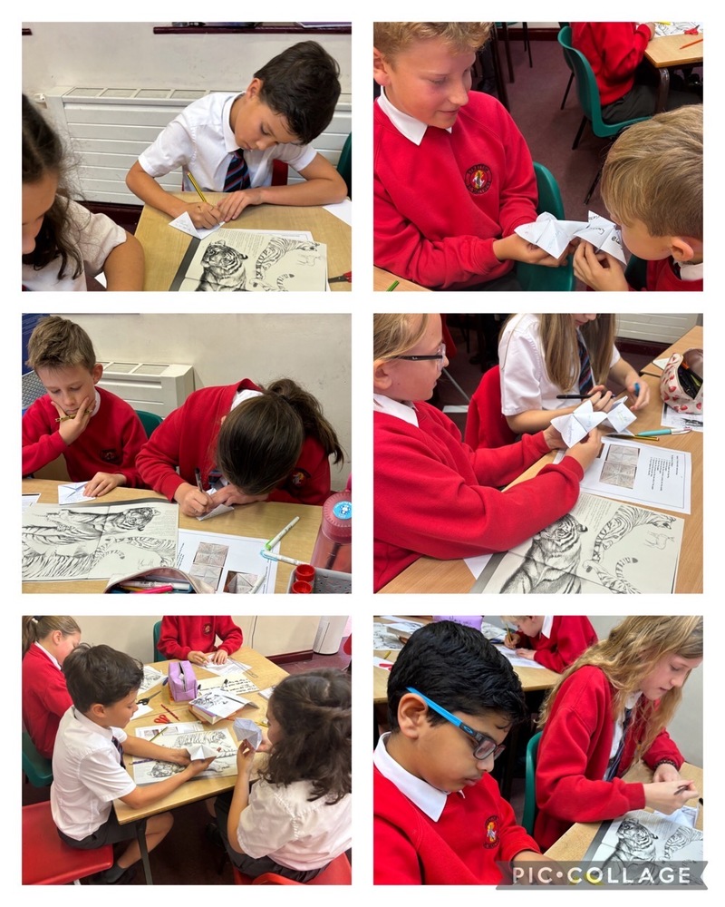 StrettonStMatts's tweet photo. Year 6 enjoyed making chatter boxes to create quizzes about tigers. #SSM #SSMYear6 #SSMEnglish https://t.co/yMKTPlyzcx