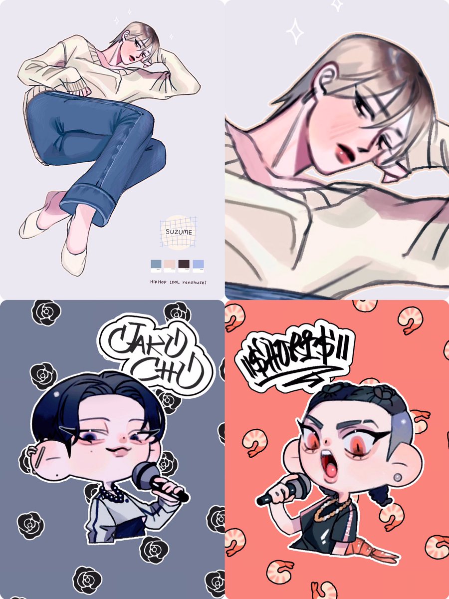 創作楽しい〜🤍ってなってるので
創作絵まとめました🤍✨ 