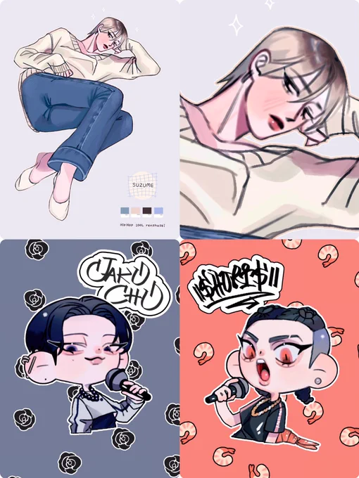 創作楽しい〜🤍ってなってるので
創作絵まとめました🤍✨ 
