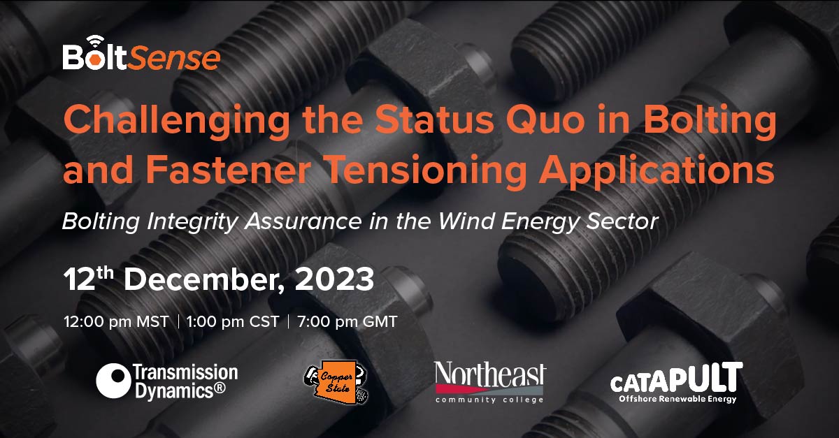 Are you passionate about advancing the Wind Energy sector? Ever wondered about the critical integrity of bolting solutions that keep wind turbines running smoothly? Join us for a webinar exploring these key themes. Register here: docs.google.com/forms/d/e/1FAI…