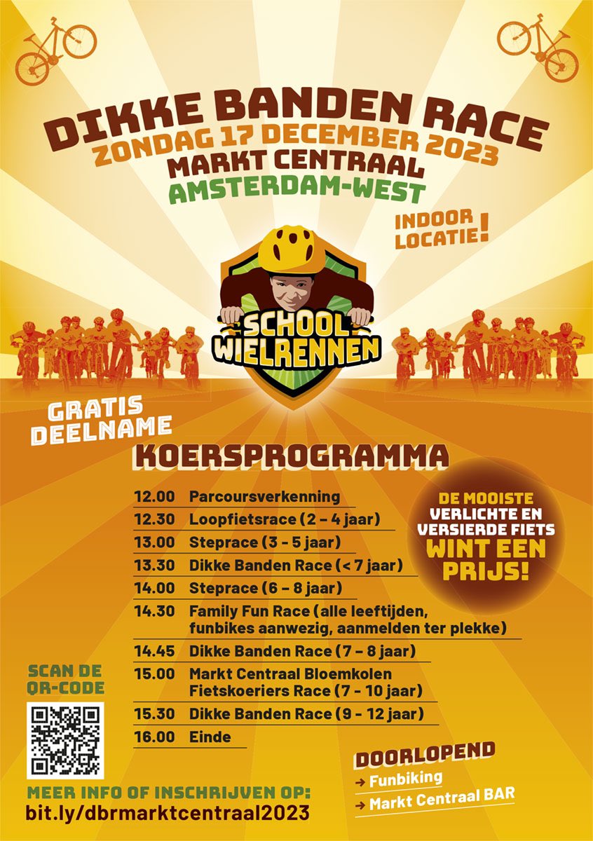 cycle_fun's tweet image. Spread the word 📣
Dikke Banden Race Markt Centraal op 17 december - indoor!
🏁🚴‍♂️🚴🚴‍♀️