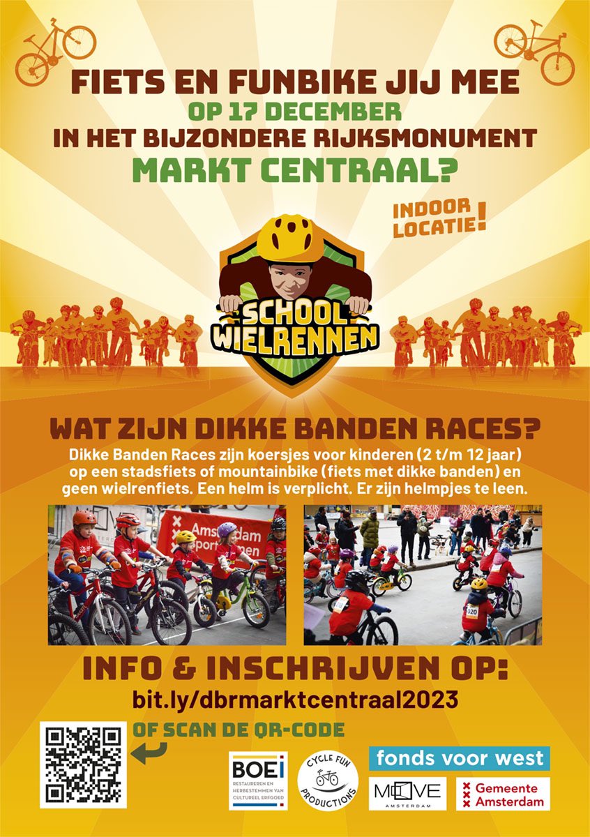 cycle_fun's tweet image. Spread the word 📣
Dikke Banden Race Markt Centraal op 17 december - indoor!
🏁🚴‍♂️🚴🚴‍♀️