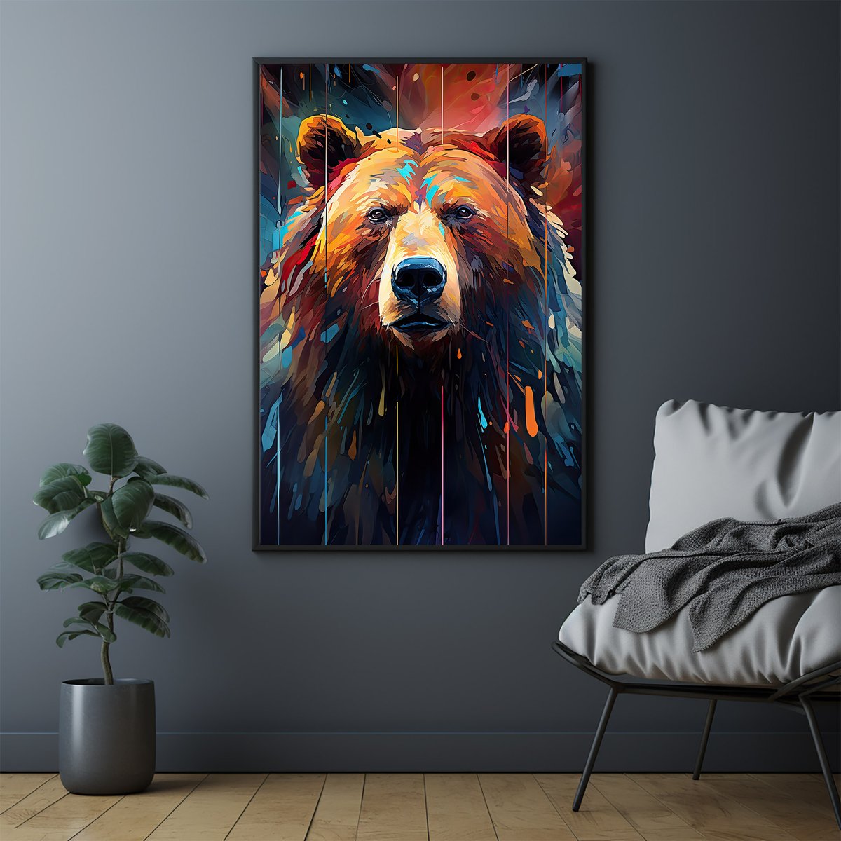 mythicwall's tweet photo. Bear Coloful Poster https://t.co/3b4q3Zvbu9