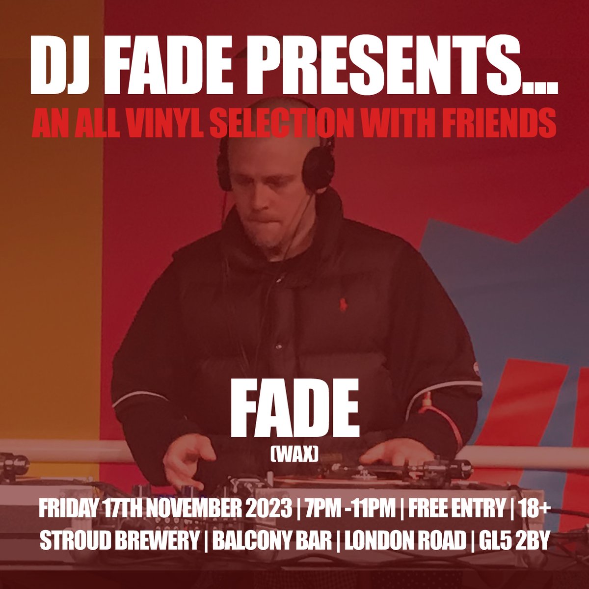 Tomorrow night, we welcome @deejayfade 🎶. With his all-vinyl selections and special guests, you can expect a night filled with Hip-Hop, Funk, Breaks, Soul, and Disco vibes
#DJFade #stroud #stroudbrewery #gigs #whatsoninstroud