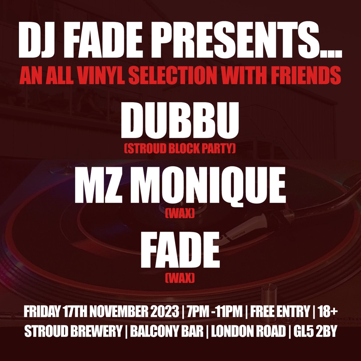 StroudBrewery's tweet photo. Tomorrow night, we welcome @deejayfade 🎶. With his all-vinyl selections and special guests, you can expect a night filled with Hip-Hop, Funk, Breaks, Soul, and Disco vibes
#DJFade #stroud #stroudbrewery #gigs #whatsoninstroud https://t.co/ER58g4zDcT