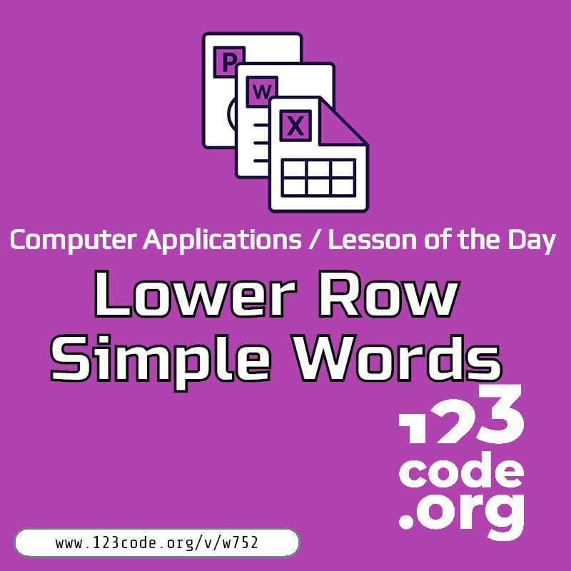 123codeorg's tweet photo. Unlock the power of Lower Row Simple Words! 🎓💻
Master typing distinct words using the lower row keys. 🌟🔑

https://t.co/NpwZFCPHAp

#LessonOfTheDay #ComputerApplications #DigitalSkills #TypingMastery #EducationForAll https://t.co/mF9Z2qtffC