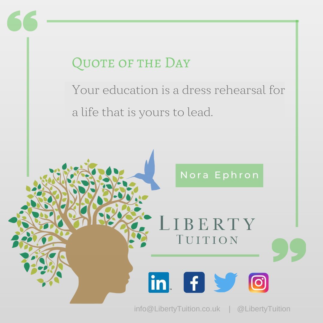 Nora Ephron's words capture the essence of learning. Every lesson, every challenge, and every discovery in your educational journey prepares you for the leading role in the story of your life. 

#EducationJourney #LifePreparation #LeadingRole #NoraEphronQuote