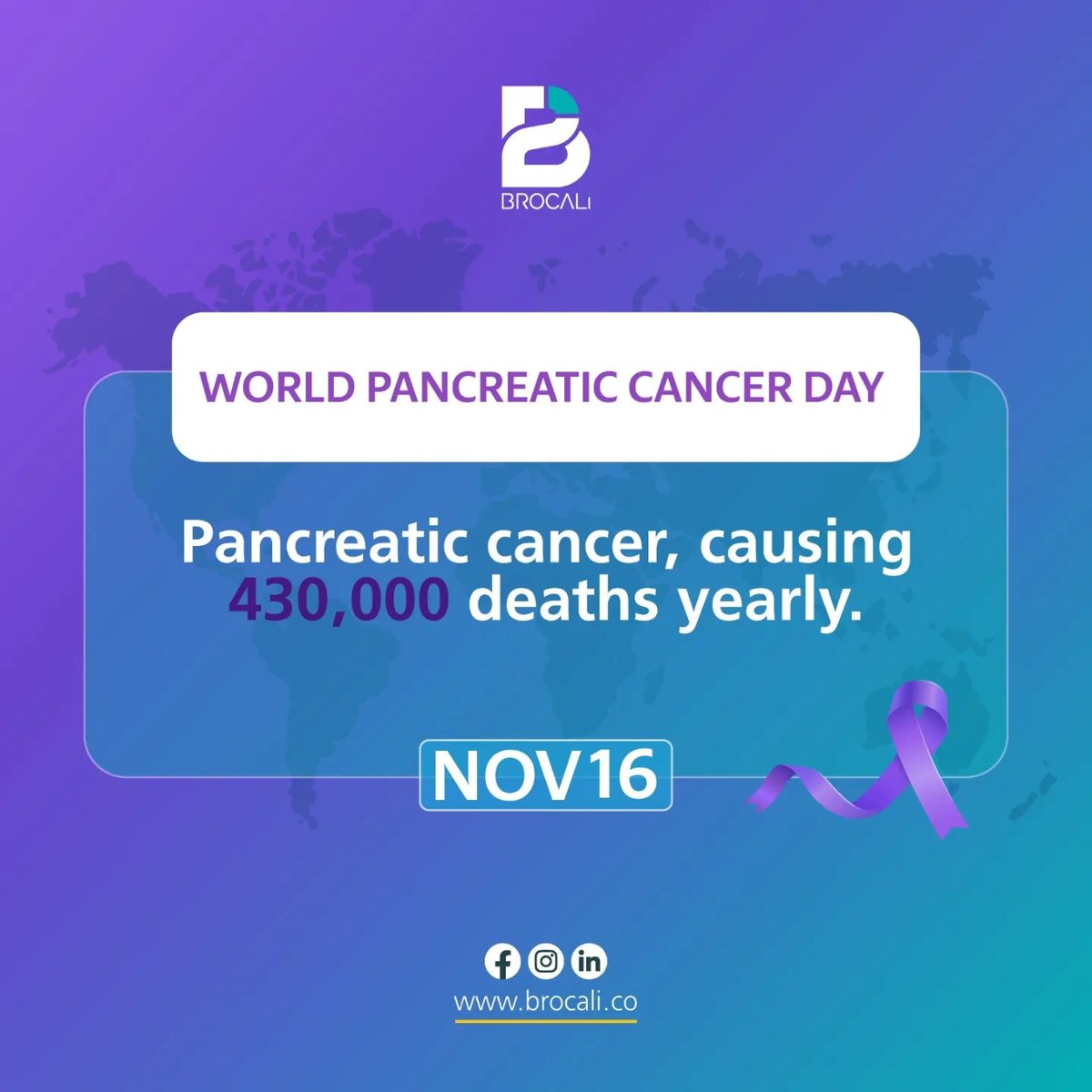BrocaliMed's tweet photo. 🙏 Joining hands on #PancreaticCancerDay to raise awareness, honor those fighting, and advocate for early detection. 
Let's paint the day purple and shine a light on the urgent need for research and support.
Together, we can make a difference! 
#WageHope #DemandBetter #rt https://t.co/BCQ9rTIRSO