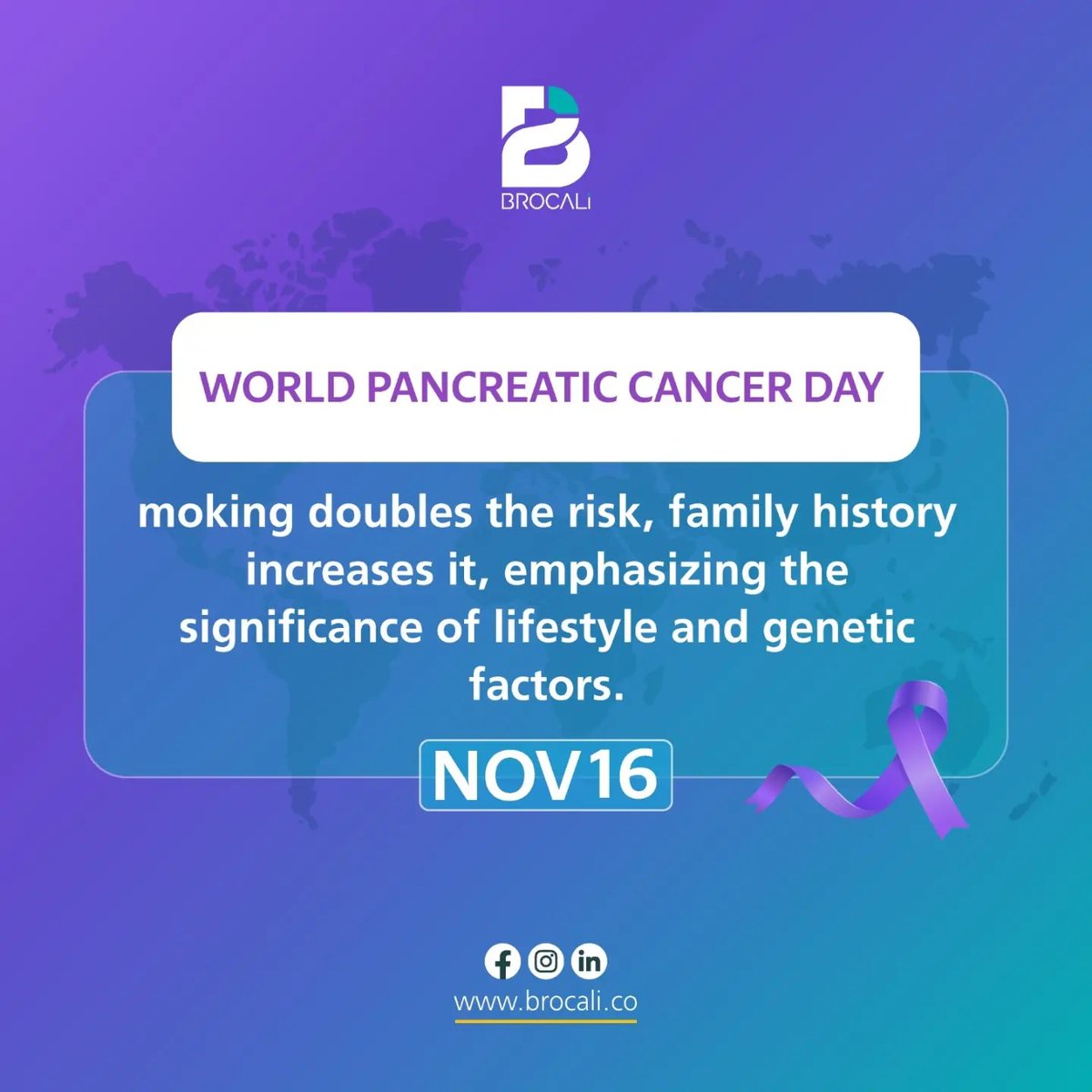 BrocaliMed's tweet photo. 🙏 Joining hands on #PancreaticCancerDay to raise awareness, honor those fighting, and advocate for early detection. 
Let's paint the day purple and shine a light on the urgent need for research and support.
Together, we can make a difference! 
#WageHope #DemandBetter #rt https://t.co/BCQ9rTIRSO