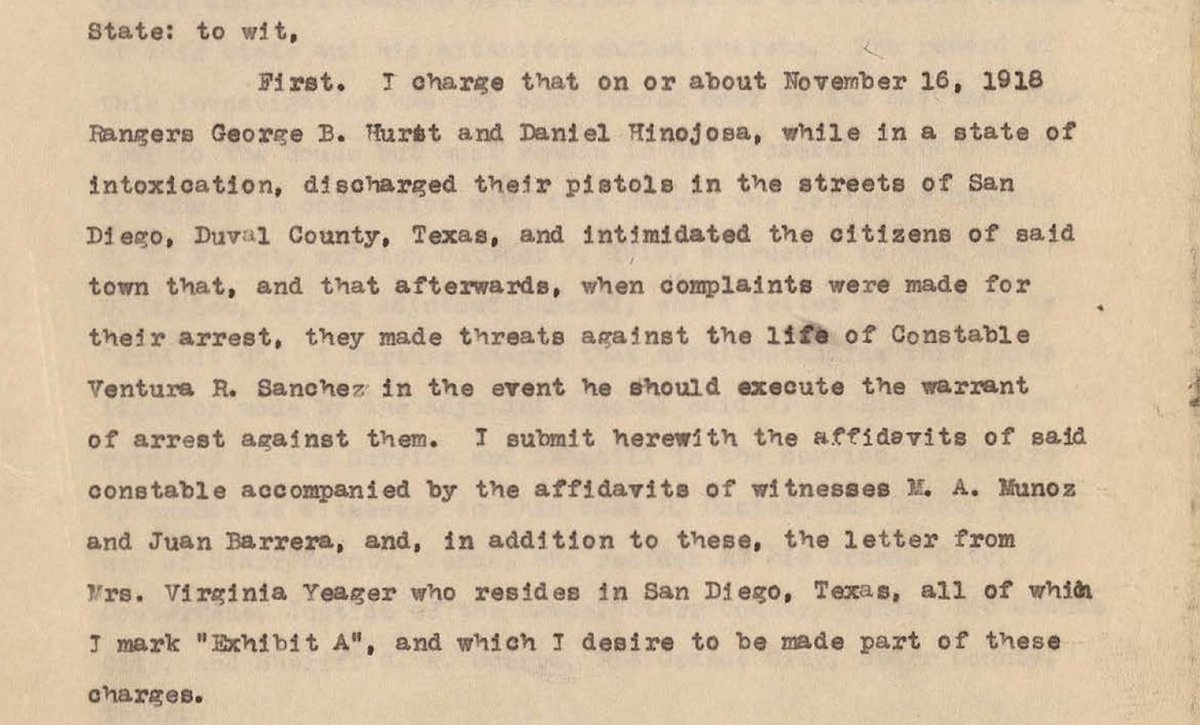 Refusing2Forget's tweet photo. #OTD on November 16, 1918, Texas Rangers Daniel Hinojosa and George Hurst threatened the life of San Diego Constable Ventura R. Sanchez, even though he was a fellow law officer who attempted to do his duty. /1 https://t.co/zkIPEmQHh4